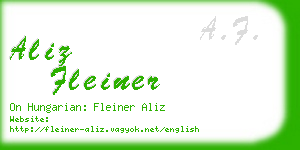 aliz fleiner business card